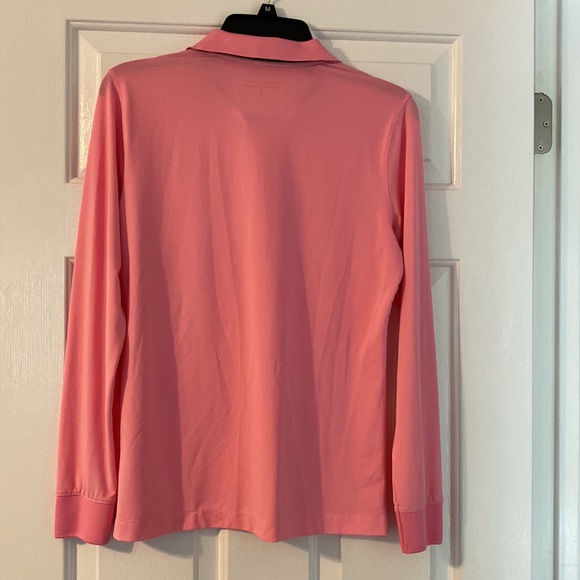 Vineyard Vines cute preppy pink and green long sleeved polo top. Size small. - Picture 4 of 14
